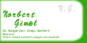 norbert gimpl business card